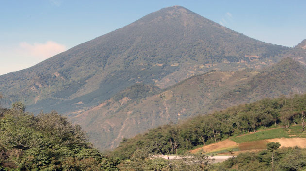 The Zunil Volcano.&nbsp;<span class='italic'>Photo Credit:&nbsp;Isabel Hawkins</span>