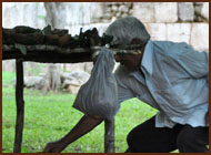 Maya farmers with offerings and ceremonies.