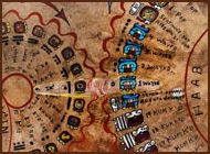 Painting showing the intervweaving of the two calendars.